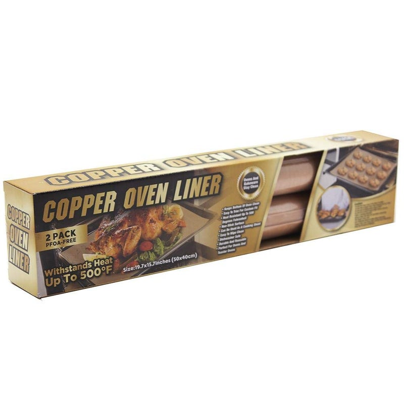 Tekno- 2 Pack Copper Oven Liners - Image 1